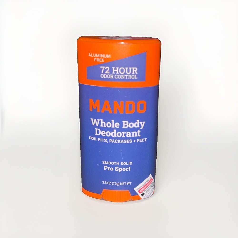 Mando Deodorant Stick for Men Solid Aluminum Free Pro Sport 2.6 oz